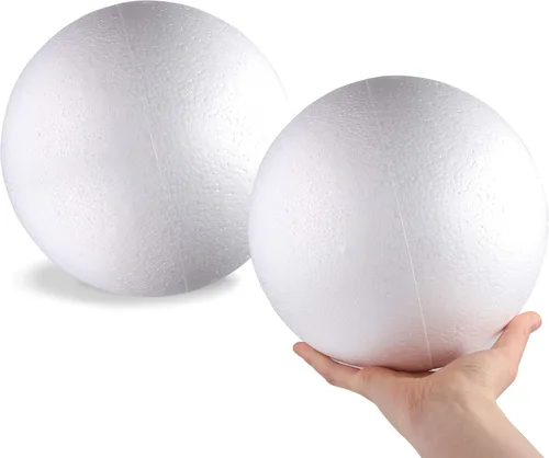 Vista 7 de DIYASY 100 bolas de espuma lisas blancas de 0.8 a 3.3 pulgadas para artes y adornos de Navidad, bolas redondas de poliestireno para manualidades