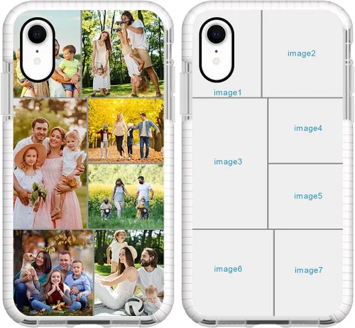 Vista 17 de Funda de teléfono personalizada para iPhone XR, diseño personalizado de fotos de collage de múltiples imágenes, resistente a los golpes, resistente
