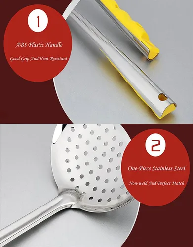 Vista 5 de Tenta Kitchen Desnatador del acero inoxidable del diámetro el 12CM/cucharón ranurado de la cuchara/del colador con la manija a prueba de calor