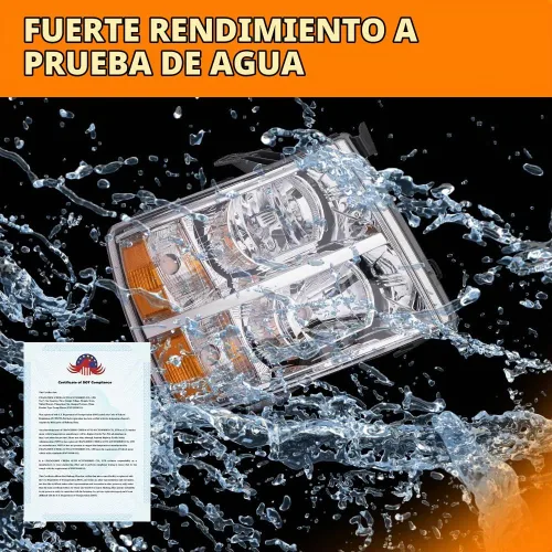 Vista 3 de G-PLUS Conjunto de faros, compatible con Chevy Silverado 2007 2008 2009 2010 2011 2012 2013 2014 Chevy Silverado parachoques faro, lente Cromo