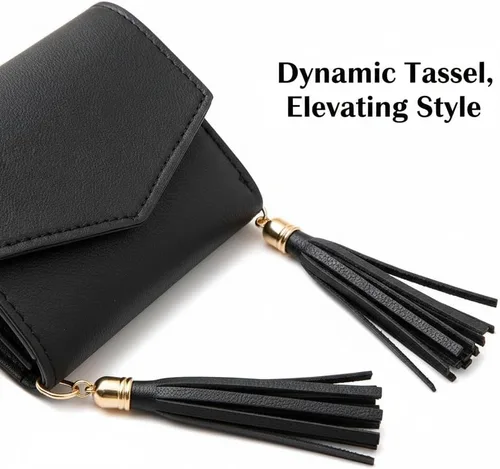 Vista 16 de Cartera con tarjetero RFID para mujer, billetera delgada, plegable, multitarjeta, con cremallera, monedero