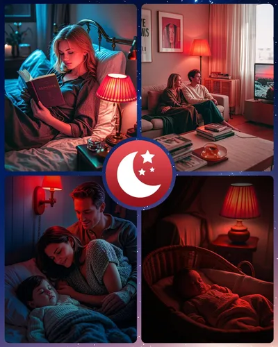 Vista 7 de Bombillas LED Neporal de 3 W 625 nm de color rojo para dormir, 100% de bloqueo de luz azul, luz nocturna roja para promover la melatonina, bombilla