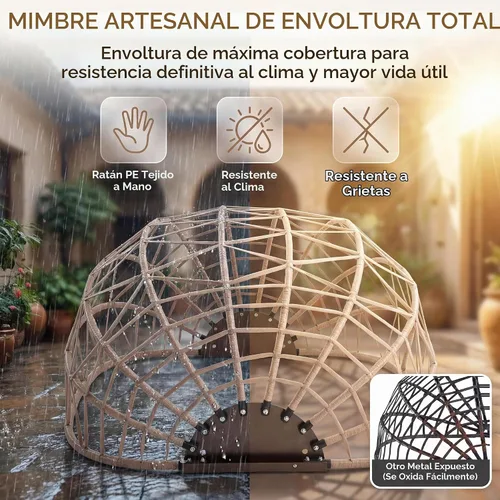 Vista 7 de BULEXYARD Silla columpio doble con soporte, asiento de gran tamaño para 2