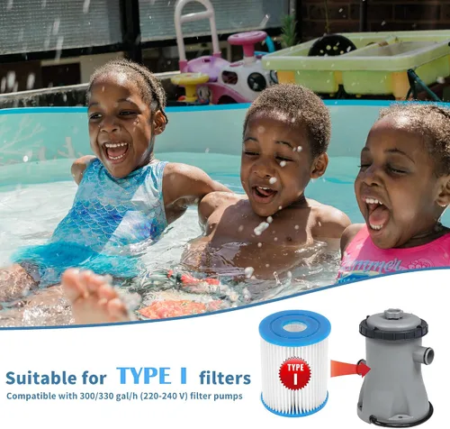Vista 6 de Cartucho de filtro de piscina tipo I para piscinas sobre el suelo, 58093 Cartucho de filtro de repuesto para filtro de piscina, elementos de filtro