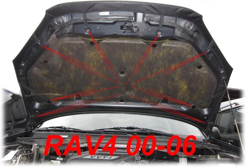 Vista 3 de Sujetador con capucha y parte delantera para la nariz, compatible con Toyota RAV4 2000-2006, sujetador de capó, protector de ajuste