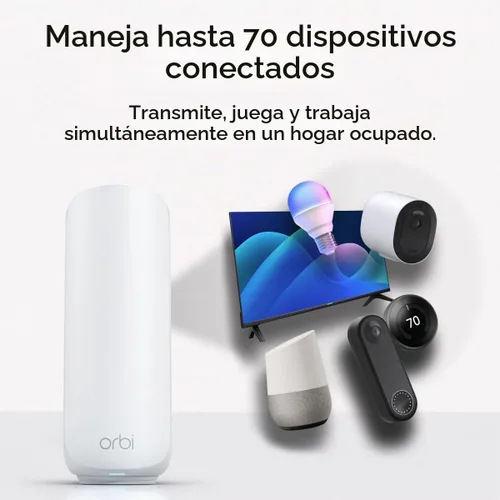Vista 4 de NETGEAR Orbi Serie 370 Sistema de malla WiFi 7, hasta 4,000 pies cuadrados