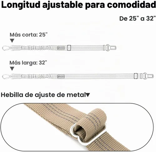 Vista 7 de Cinturón de seguridad para perro para automóvil, arnés ajustable para perros pequeños, medianos y grandes, restricción de seguridad de viaje