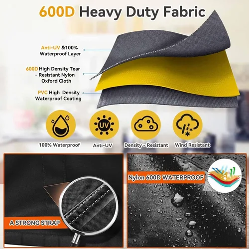Vista 3 de Cubierta para freidora de aire resistente al calor, impermeable, a prueba de polvo, compatible con Ninja DZ201 Foodi de 8 cuartos de galón, Ninja