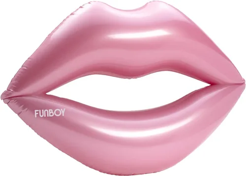 Vista 3 de Funboy LIPS17 - Flotador inflable con forma de labios rosas rosado Lips