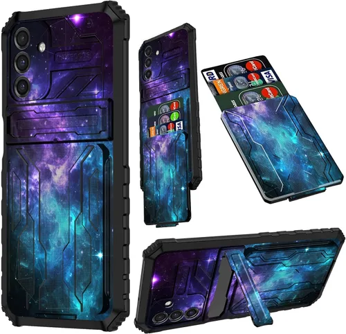 Vista 55 de Funda para Samsung A13 5G, Galaxy A13 5G con tarjetero desmontable atril resistente a prueba de golpes funda protectora para Samsung Galaxy A13 Gato