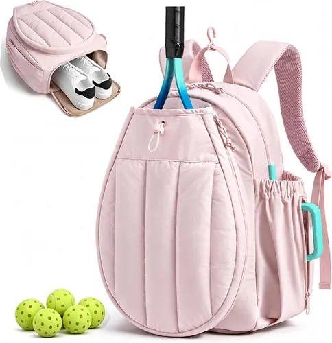 Vista 11 de Bolsa de pickleball, mochila deportiva grande con compartimento para zapatos para hombres y mujeres