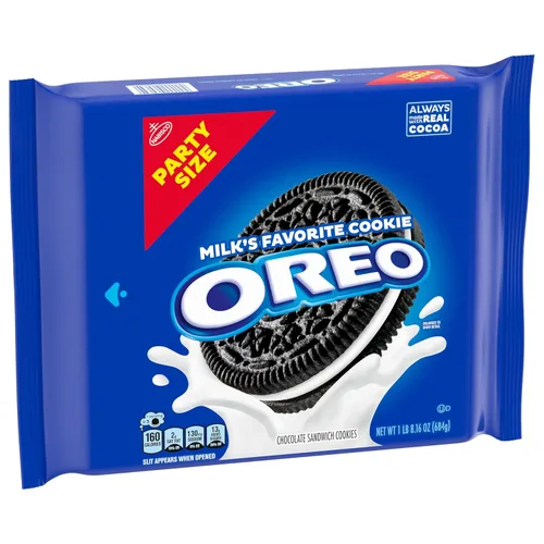 Vista 13 de OREO Galletas sándwich de chocolate, tamaño fiesta, 24.16 oz
