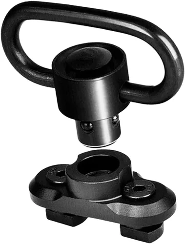 Vista 2 de MLOK QD Sling Mount - Riel Picatinny giratorio de desmontaje rápido - Aleación de aluminio duradera con diseño antirotación - Soporte táctico fácil