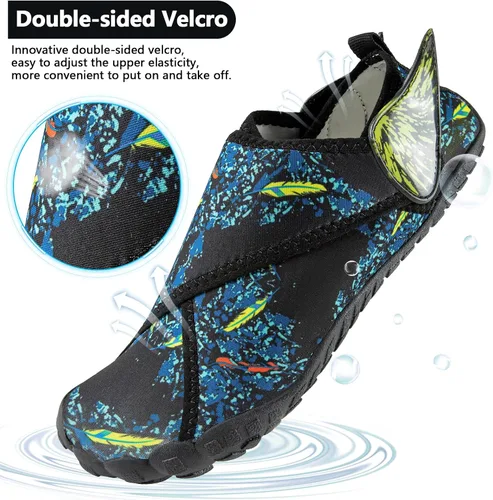 Vista 4 de Zapatos de agua para mujer y hombre, zapatos de natación, zapatos de yoga descalzos, zapatos de playa, calcetines acuáticos, zapatos de agua