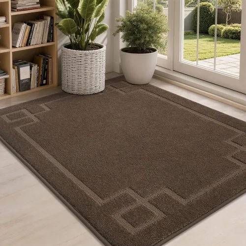 Vista 14 de BEQHAUSE - Tapete para puerta de 20 x 32 pulgadas, antideslizante, lavable para interiores, color beige