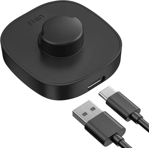 Vista 9 de Compatible with Aura-Ring Gen3 Charger Size 6, Fast and Safe Charging Dock with USB-C Cable, Travel-Friendly Design for Smart Ring (Black)