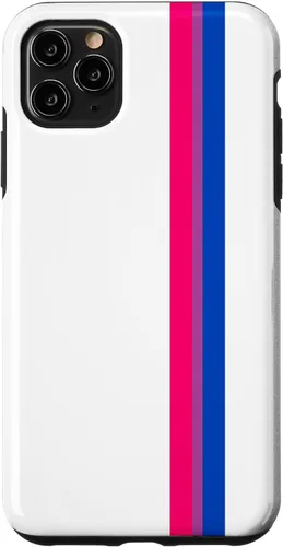 Vista 12 de Funda blanca para iPhone 13 Pro Subtle Bi Pride Flag LGBT Bisexual Stripe