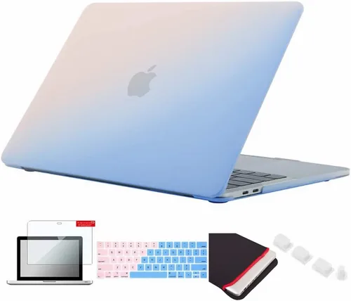 Vista 22 de Se7enline Compatible con MacBook Pro Touch Bar Case 2016/2017/2018/2019, funda rígida mate para Mac Pro de 13 pulgadas, A1706/A1989/A2159, funda