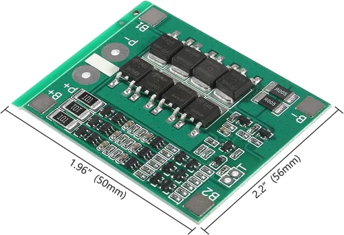 Vista 3 de 4 unids 3S 11.1V 12V 25A 18650 Li-ion batería de litio placa de protección PCB con circuito equilibrado sobre descarga de carga sobre protección
