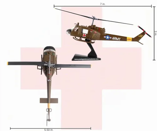 Vista 8 de Daron Worldwide Trading Sello postal Daron UH-1 Huey Gunship 1:87 Vehículo