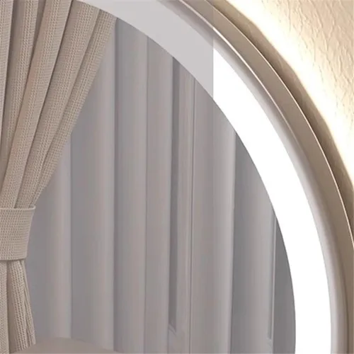 Vista 7 de Tocador con espejo iluminado, estilo simple, moderno, estándar, escritorio de madera, 2 cajones, tocador de maquillaje para dormitorio, vestidor