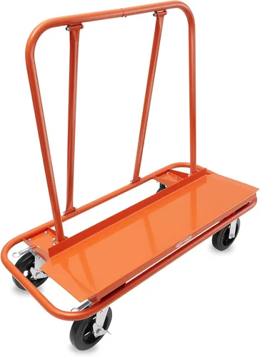 Vista 4 de GypTool Carrito de placa de yeso laminado y carrito de panel resistente, color naranja, DRYWALLCART