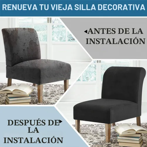 Vista 8 de H.VERSAILTEX Fundas para Sillas de Acento sin Brazos de Terciopelo Grueso Fundas Elásticas de Alta Elasticidad para Sillas sin Brazos para Sala