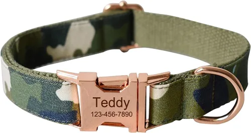 Vista 13 de Collares personalizados para cachorros, mascotas pequeñas, medianas y grandes con nombre y número de teléfono grabados (S, azul)