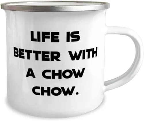 Vista 2 de Love Chow Chow Dog 12oz Camper Mug, Life is Better With a Chow Chow, For Pet Lovers, Present From Friends, For Chow Chow Dog