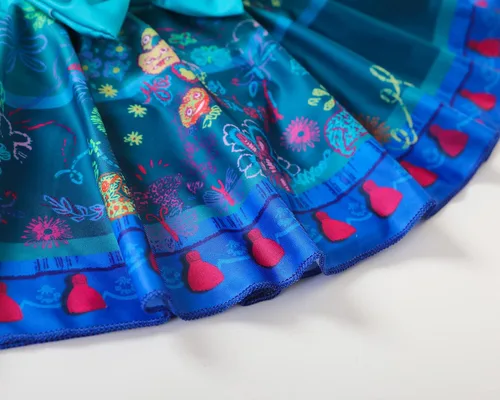 Vista 3 de Traje de baño de dos piezas para niñas con hombros descubiertos y volantes traje de baño de princesa