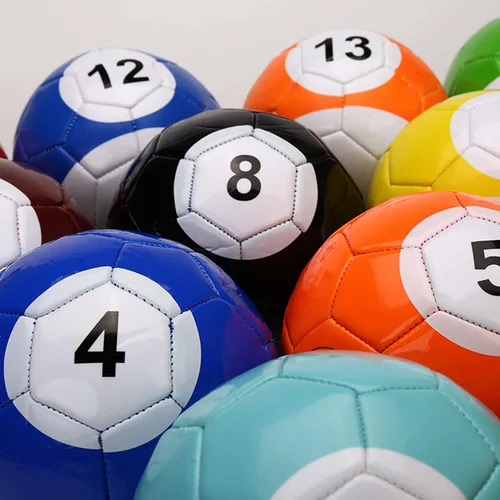 Vista 6 de Juego de 16 pelotas inflables de billar de cuero para billar, juego deportivo para adultos para habitaciones de patio trasero, interiores