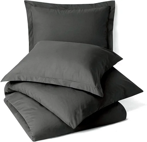 Vista 22 de Juego de cama de 5 piezas, 100% algodón egipcio de 600 hilos, fundas de almohada y sábana bajera con bolsillo extra profundo, ropa de cama suave