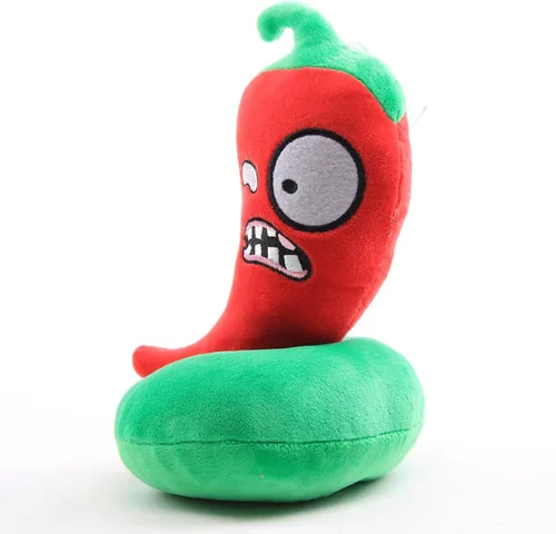 Vista 3 de Plantas de peluche de peluche, figuras de muñeca de peluche, regalo de cumpleaños para niños (pimienta roja)