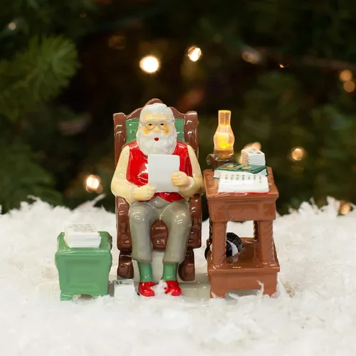 Vista 2 de Department56 Department 56 Original Snow Santa Comes to Town 2018 Figuras de aldea