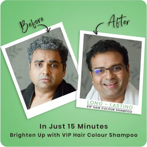 Vista 5 de VIP 5 en 1 Color de cabello Base de champú Color de cabello 6.1 fl oz Color de cabello negro