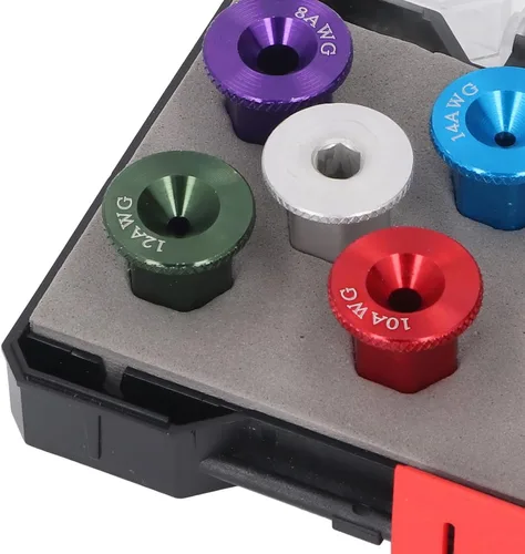 Vista 8 de WALFRONT Pelacables de taladro eléctrico, juego de herramientas de pelado de cables con tornado, para cables duros sólidos de 6, 8, 10, 12, 14 AWG