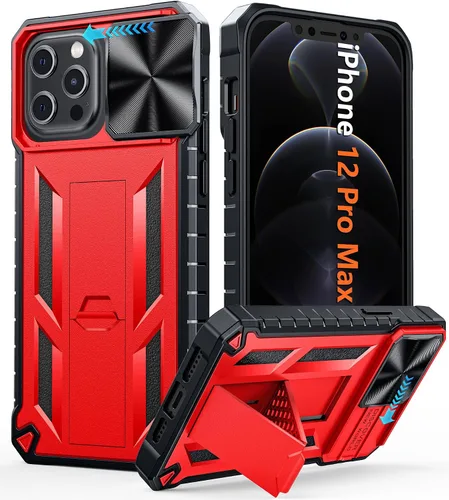 Vista 56 de FNTCASE for iPhone 11-Pro Phone Case: Military Grade Drop Proof Mobile Cover with Kickstand & Slide Rugged Shockproof Bumper Heavy Duty Protector