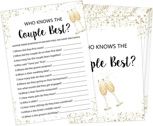 Vista 10 de What Did the Groom Say - Juego de despedida de soltera, despedida de soltera y despedida de soltera, juego de 30 tarjetas, tarjetas de juego