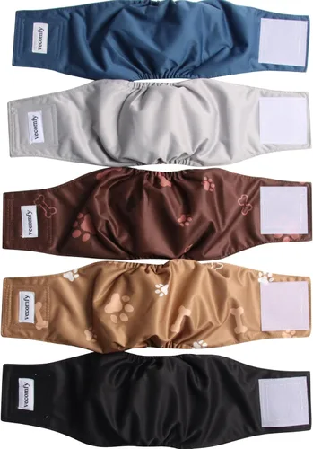 Vista 14 de vecomfy - Pañales lavables y reutilizables a prueba de fugas para perros machos de tamaño pequeño, 5