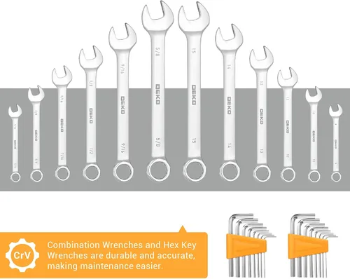 Vista 7 de DEKOPRO - Llave de zócalo para reparación automática 168 piezas