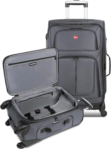 Vista 233 de SwissGear - Equipaje suave expandible Sion con ruedas, Negro