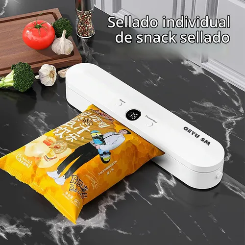 Vista 8 de Sellador al vacío con temporizador digital para alimentos, máquina selladora automática con control de precisión, conservación de alimentos