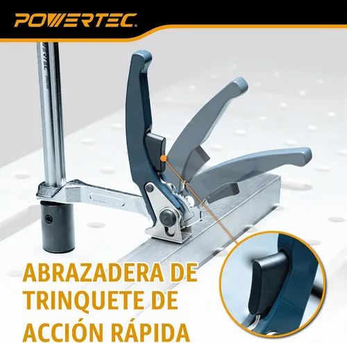 Vista 2 de POWERTEC Abrazaderas de soldadura, paquete de 2, para orificios de fijación