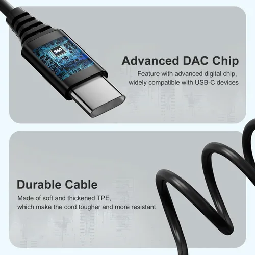 Vista 5 de USBC - Auriculares para Samsung S25 Ultra S24 S23 Fe S22+, tipo C con micrófono HiFi estéreo control de volumen en el oído USB C auriculares
