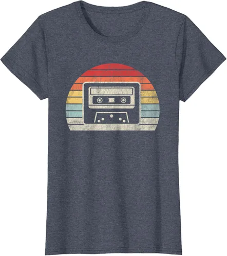 Vista 35 de Retro Cassette Tape 80s 90s Nostalgia T-Shirt Negro