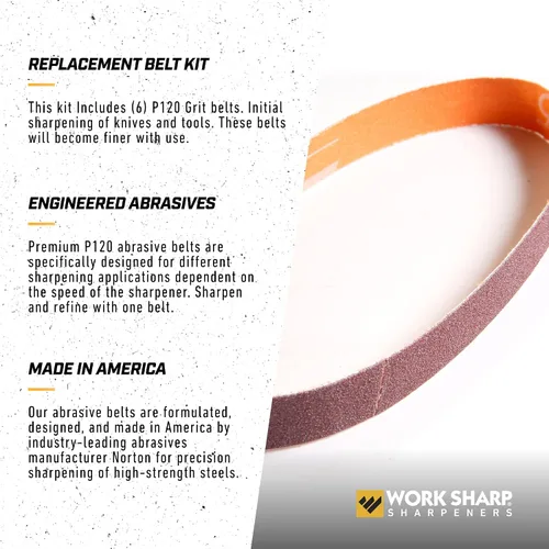 Vista 3 de Work Sharp Kit de cinturón de repuesto para afilador de cuchillos de cocina eléctrico profesional