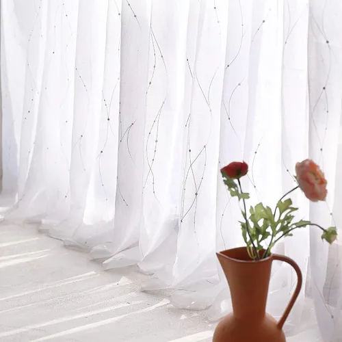 Vista 36 de Deconovo - Cortinas transparentes con filtro de luz de 84 pulgadas de largo Plata