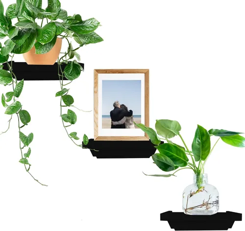 Vista 11 de Estante de pared pequeño 6 x 4 pulgadas Mini estantes decorativos Estante esquinero pequeño montado en la pared para baño, sala de estar
