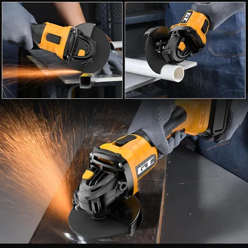 Vista 7 de Amoladora angular inalámbrica compatible con batería Dewalt 20V MAX, herramienta de corte de potencia de 4-1/2 pulgadas 9500RPM, motor sin
