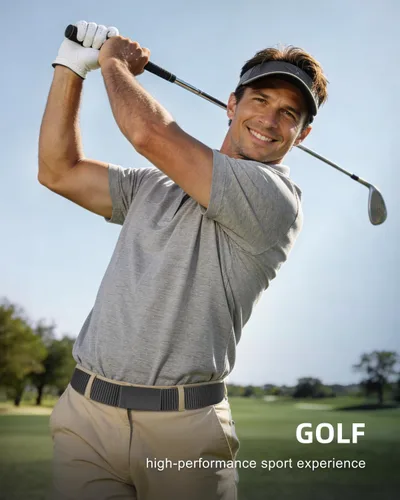 Vista 2 de WONDAY Paquete de 2 cinturones de trinquete para hombre, cinturones de nailon con hebilla de liberación rápida para golf, trabajo, uso táctico casual
